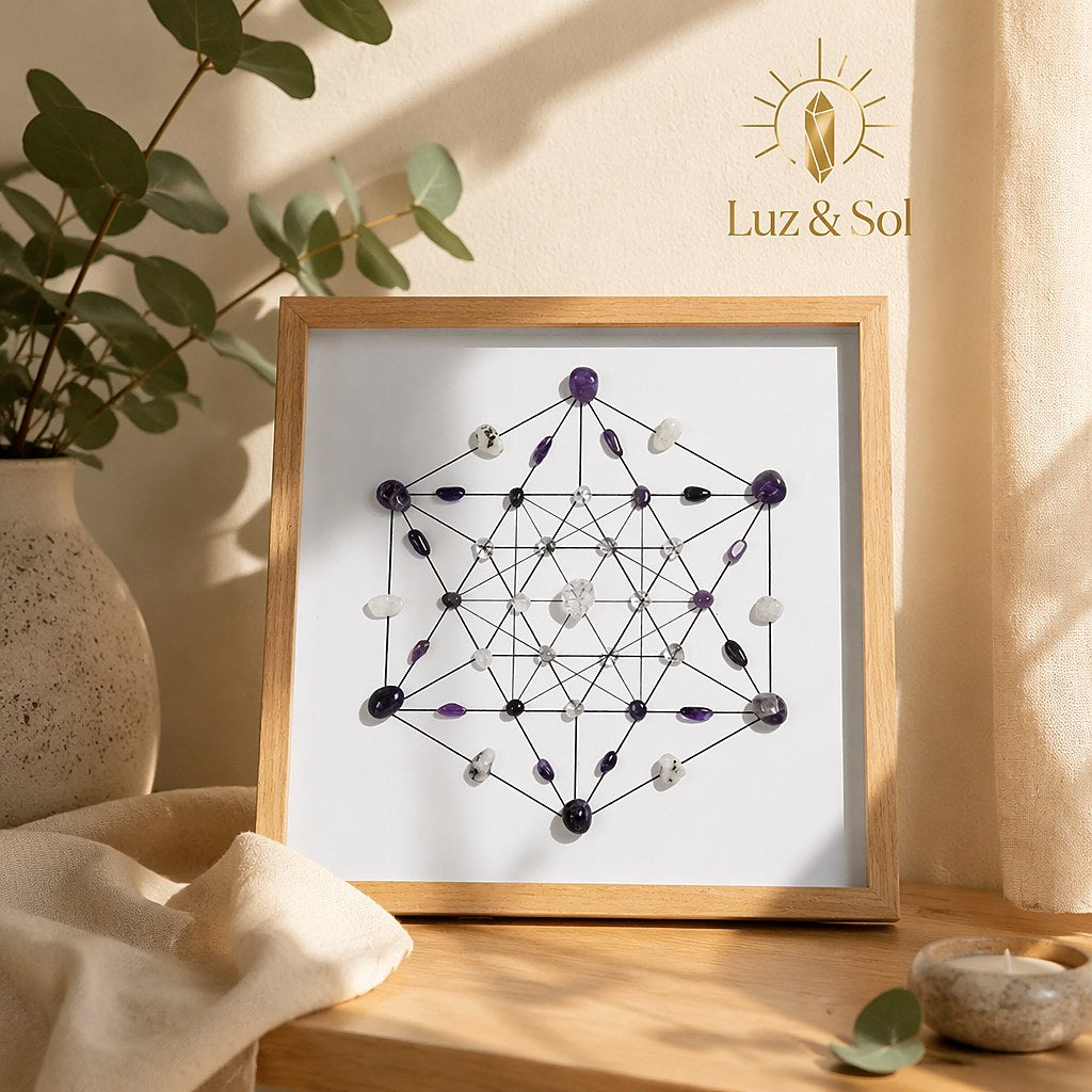 Inner Dawn crystal grid frame