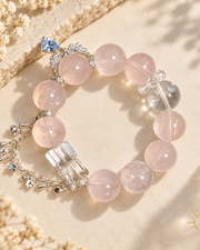 Rose Quartz Bracelet Artisan Design — Luz & Sol product photograph