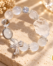 13mm Clear Quartz Bracelet Artisan Design — Luz & Sol product photograph