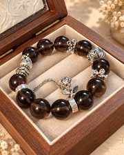 Smoky Quartz Bracelet Artisan Design — Luz & Sol product photograph