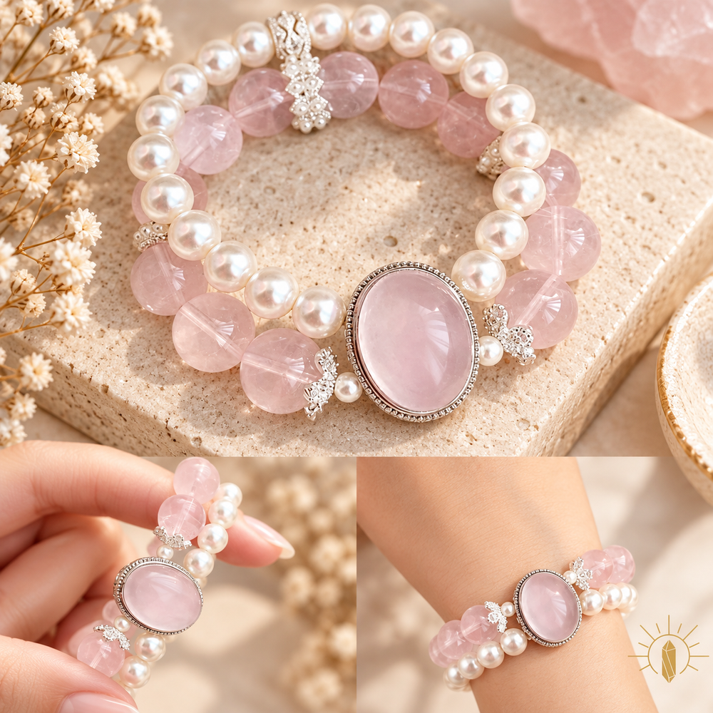 Rose Quartz Bracelet Double-Strand