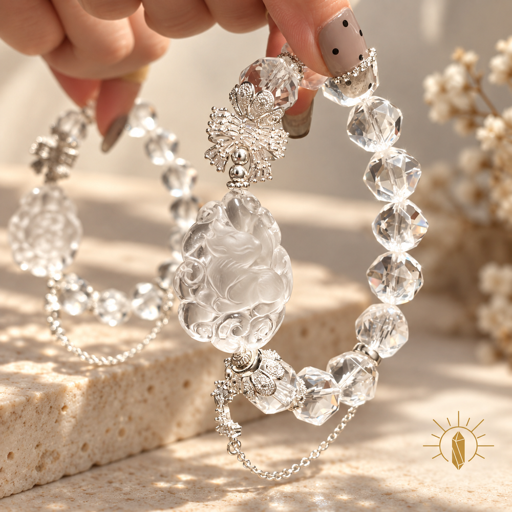 Clear Quartz Bracelet Faceted