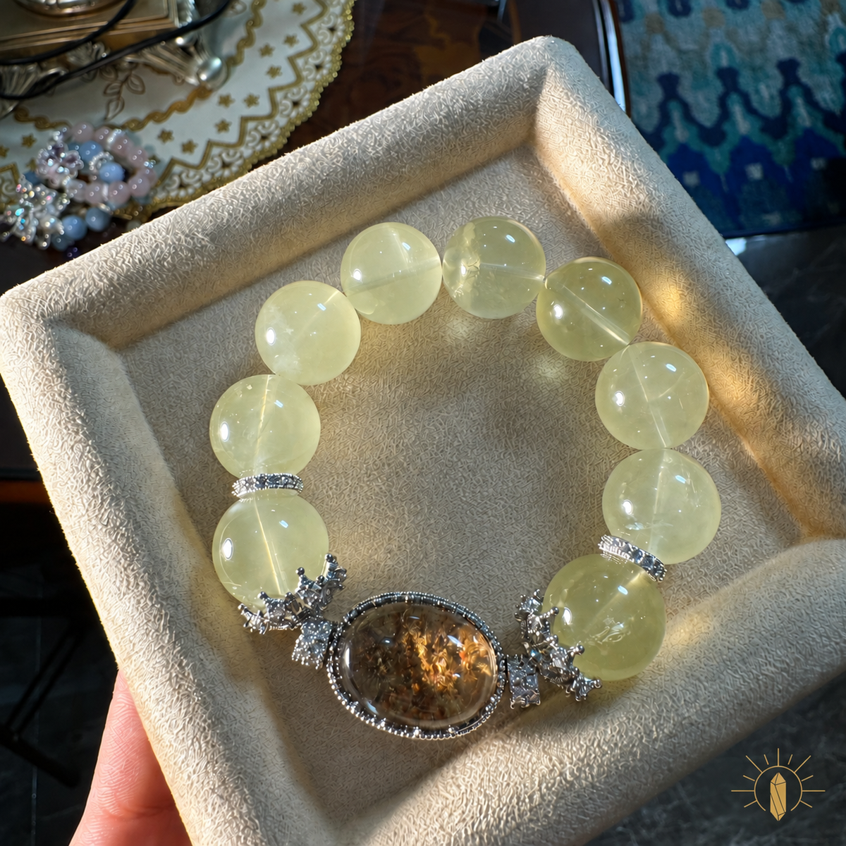 17mm Citrine Bracelet Large Bead — Luz & Sol product photograph