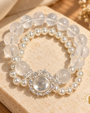 Natural Crystal Bracelet Double-Strand — Luz & Sol product photograph