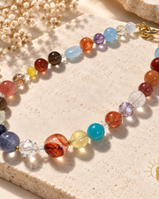 Multi-Gem Crystal Necklace Pastel — Luz & Sol product photograph