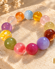 15mm Multi-Gem Crystal Bracelet Pastel — Luz & Sol product photograph