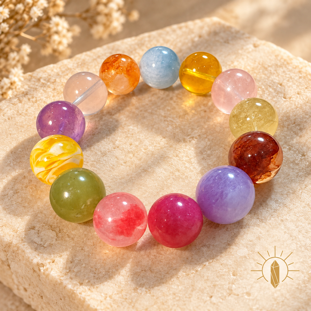 15mm Multi-Gem Crystal Bracelet Pastel