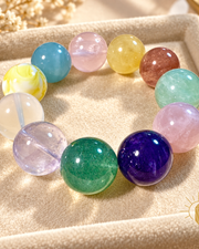 17mm Multi-Gem Crystal Bracelet Large Bead — Luz & Sol product photograph