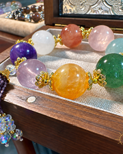 Multi-Gem Crystal Bracelet Large Bead — Luz & Sol product photograph