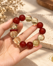 Citrine and Red Agate Bracelet — Luz & Sol product photograph