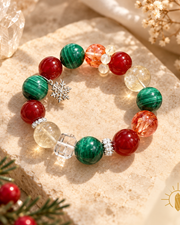 Citrine and Malachite and Red Agate Bracelet — Luz & Sol product photograph