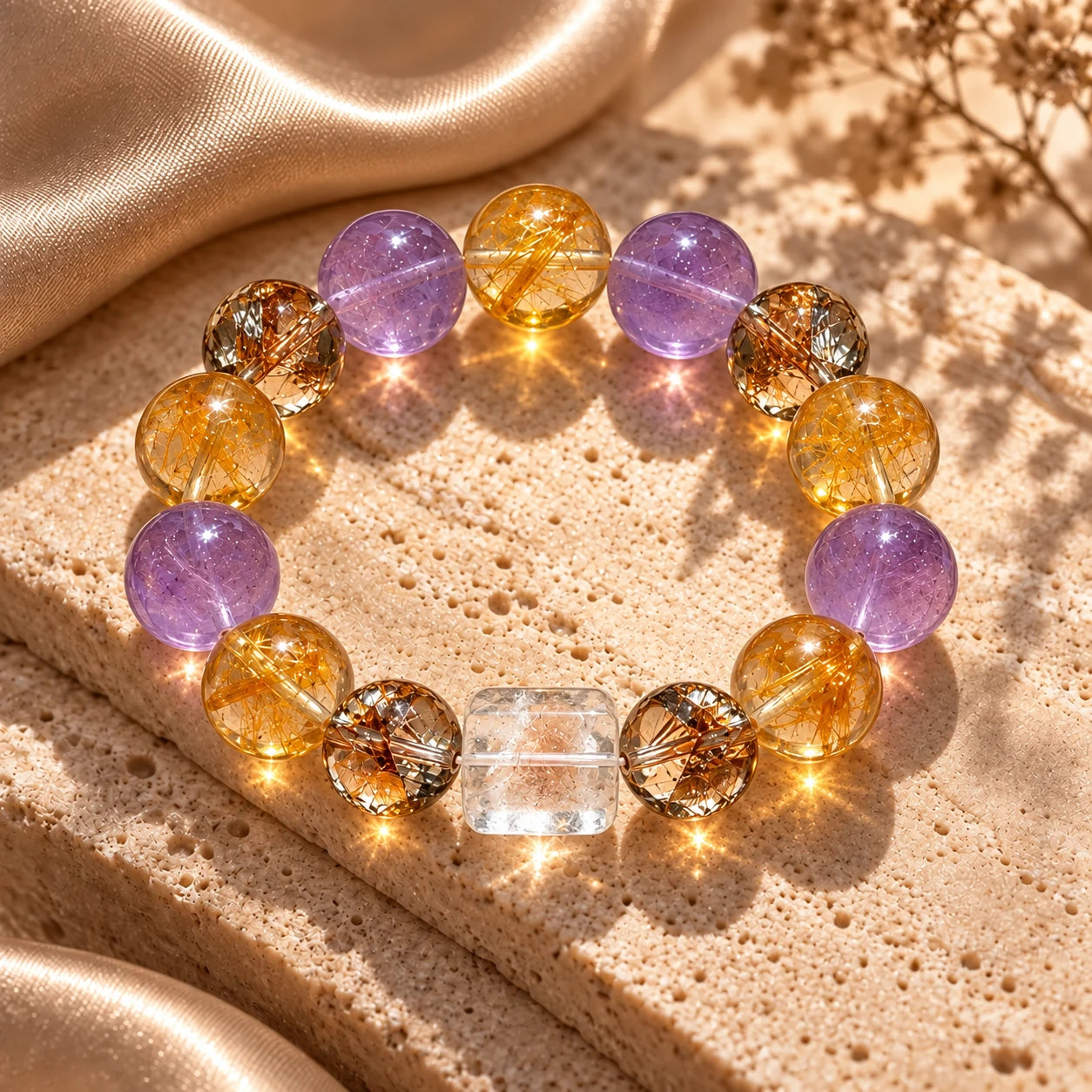 Welcome Luck natural crystal bracelet