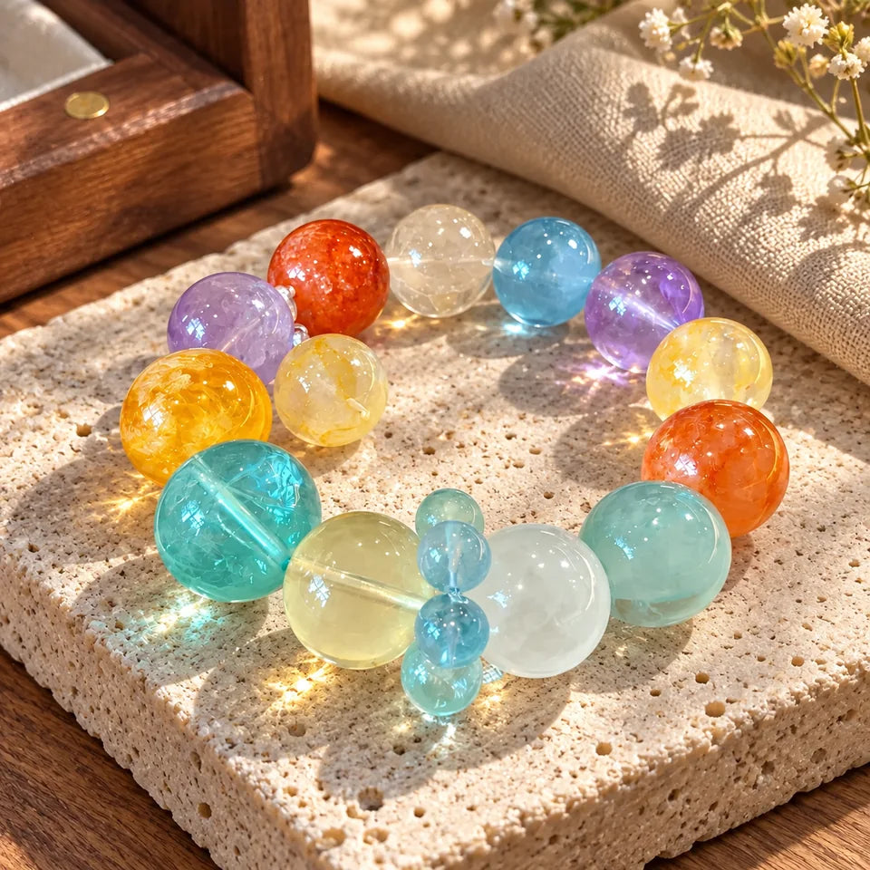 Candy Spectrum Natural Crystal Bracelet
